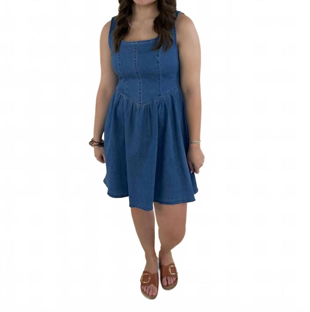 NEW SIMPLY SOUTHERN nina denim dress in baby blue